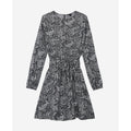 Vestido skater - Blanco y negro - Mujer
