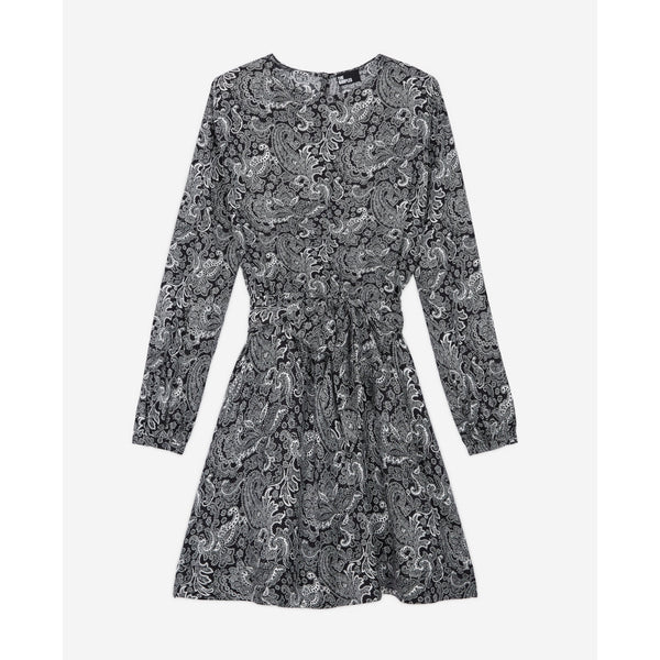 Vestido skater - Blanco y negro - Mujer