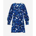 Silk Wrap Dress - Blue - Women