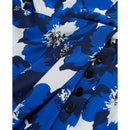 Robe Portefeuille En Soie - Bleu - Femme