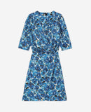 Vestido cruzado - Azul - Mujer