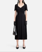 The Kooples - Vestido Largo Mc Parte Superior de Encaje - Mujer