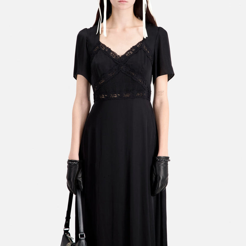 Vestido Largo Mc Top Encaje - Mujer