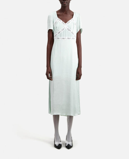 The Kooples - Robe Longue - Vert D'Eau - Femme