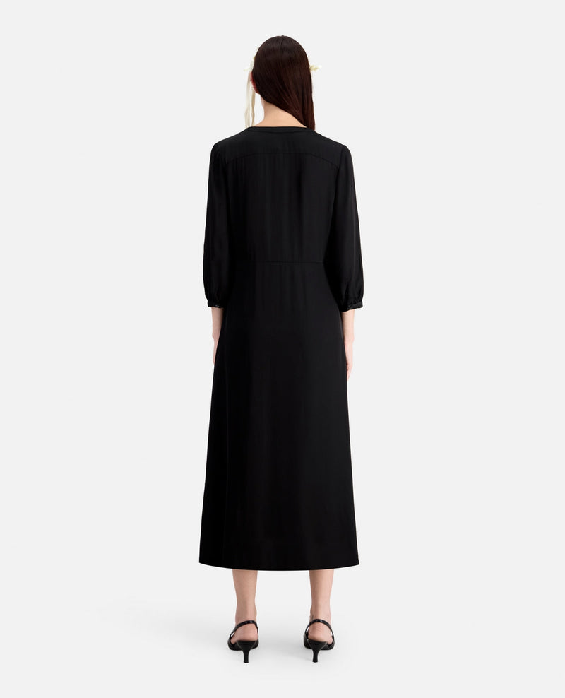 Vestido largo - Negro - Mujer