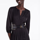 Vestido largo - Negro - Mujer