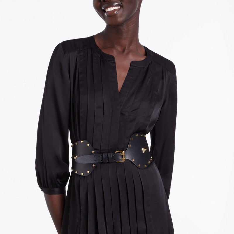 Vestido largo - Negro - Mujer