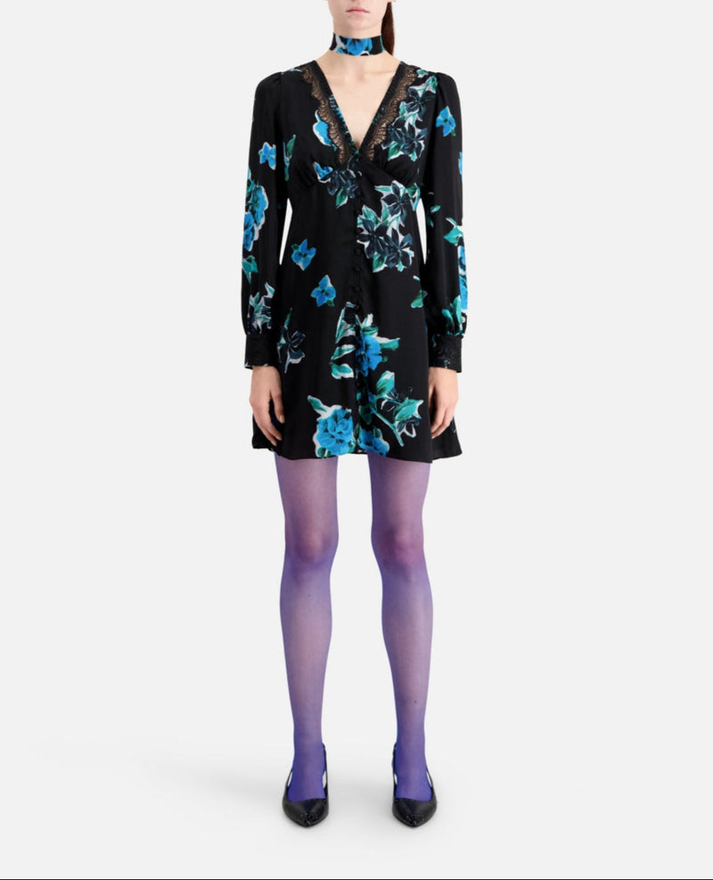 Vestido camisero - Negro - Mujer