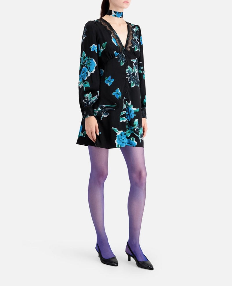 Vestido camisero - Negro - Mujer