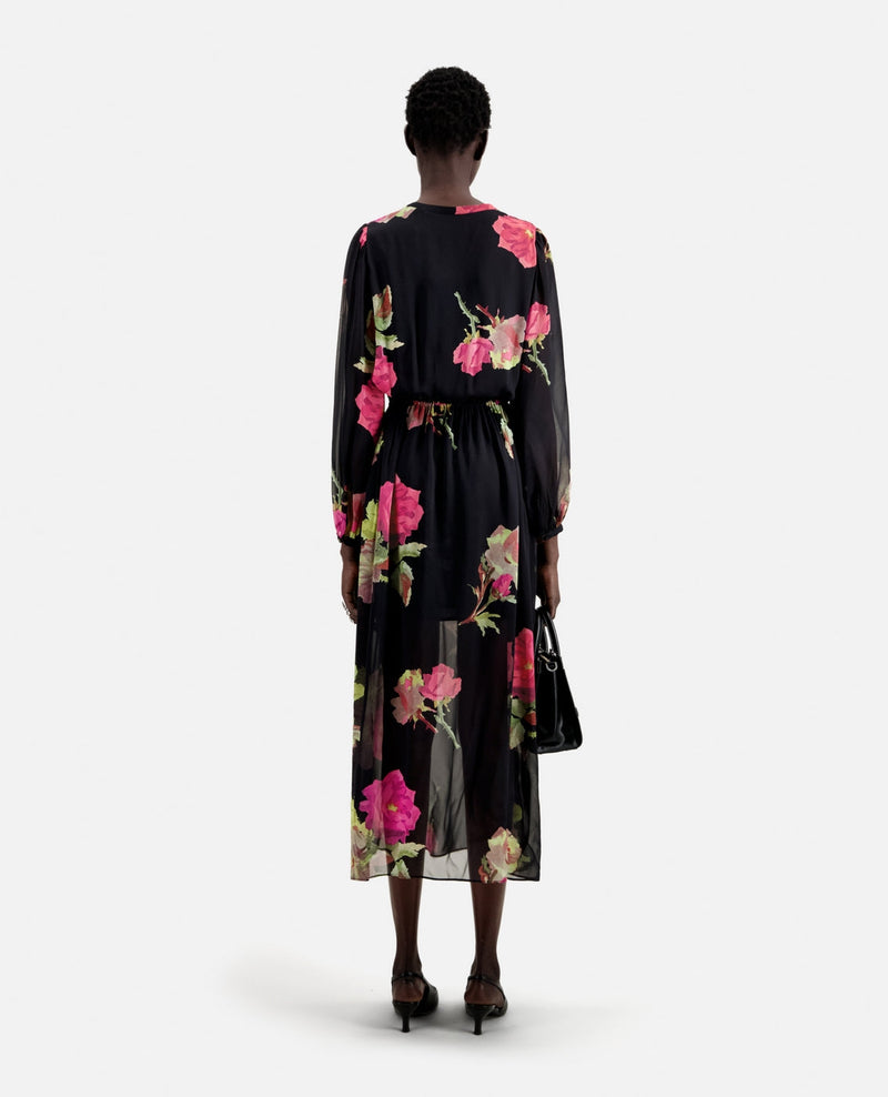 Vestido largo - Negro - Mujer