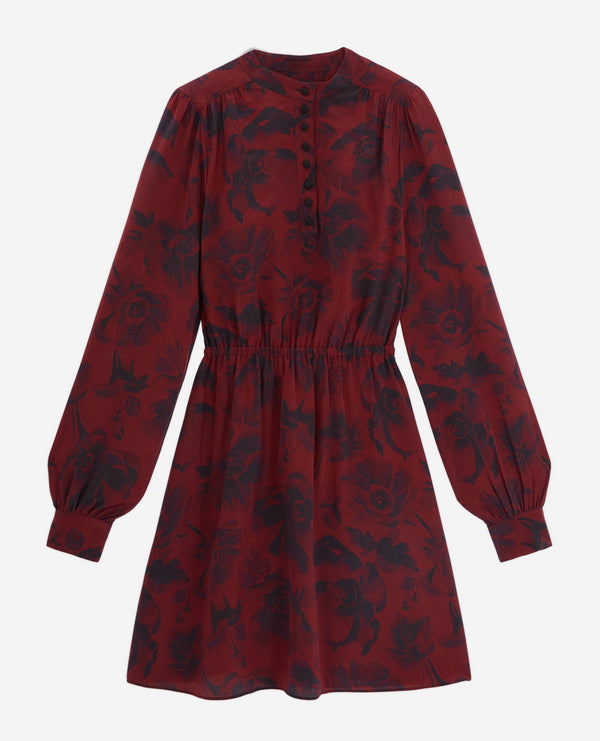Silk Skater Dress - Red - Women