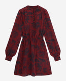 Vestido skater de seda - Rojo - Mujer
