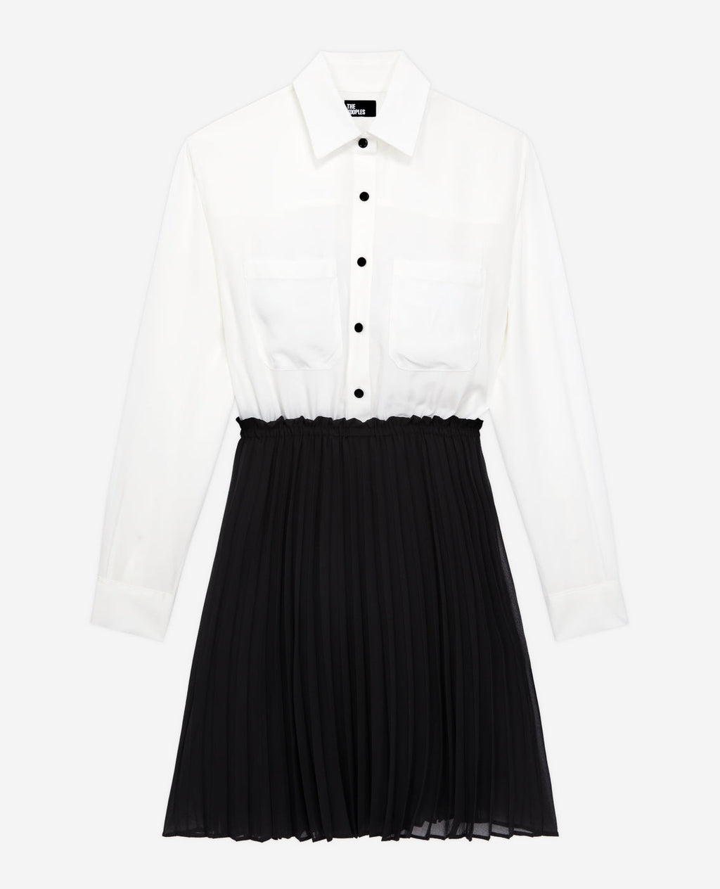 The Kooples - Trompe-L'Œil Silk Dress - White - Women