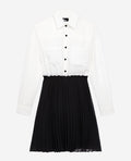 The Kooples - Trompe-L'Œil Silk Dress - White - Women