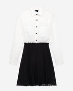 The Kooples - Trompe-L'Œil Silk Dress - White - Women