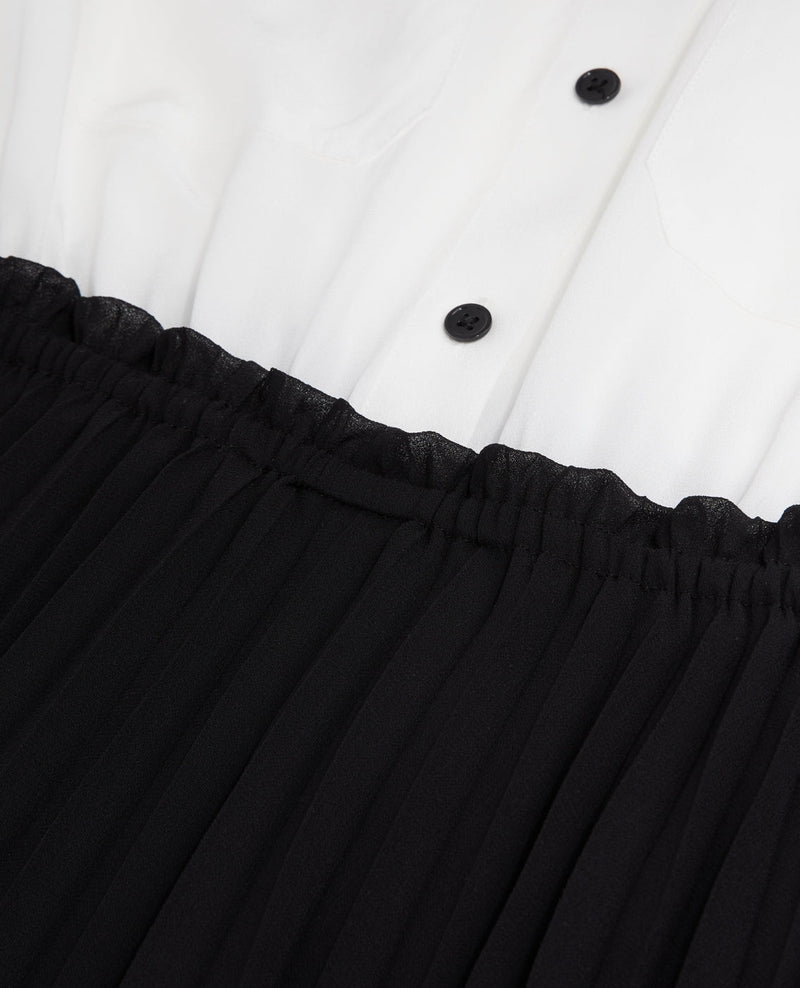 The Kooples - Vestido Trompe-L'Œil Seda - Blanco - Mujer