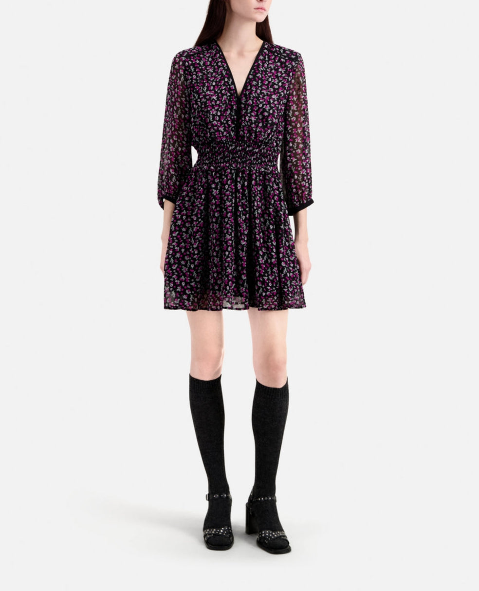 Skater Dress - Black And Pink - Women
