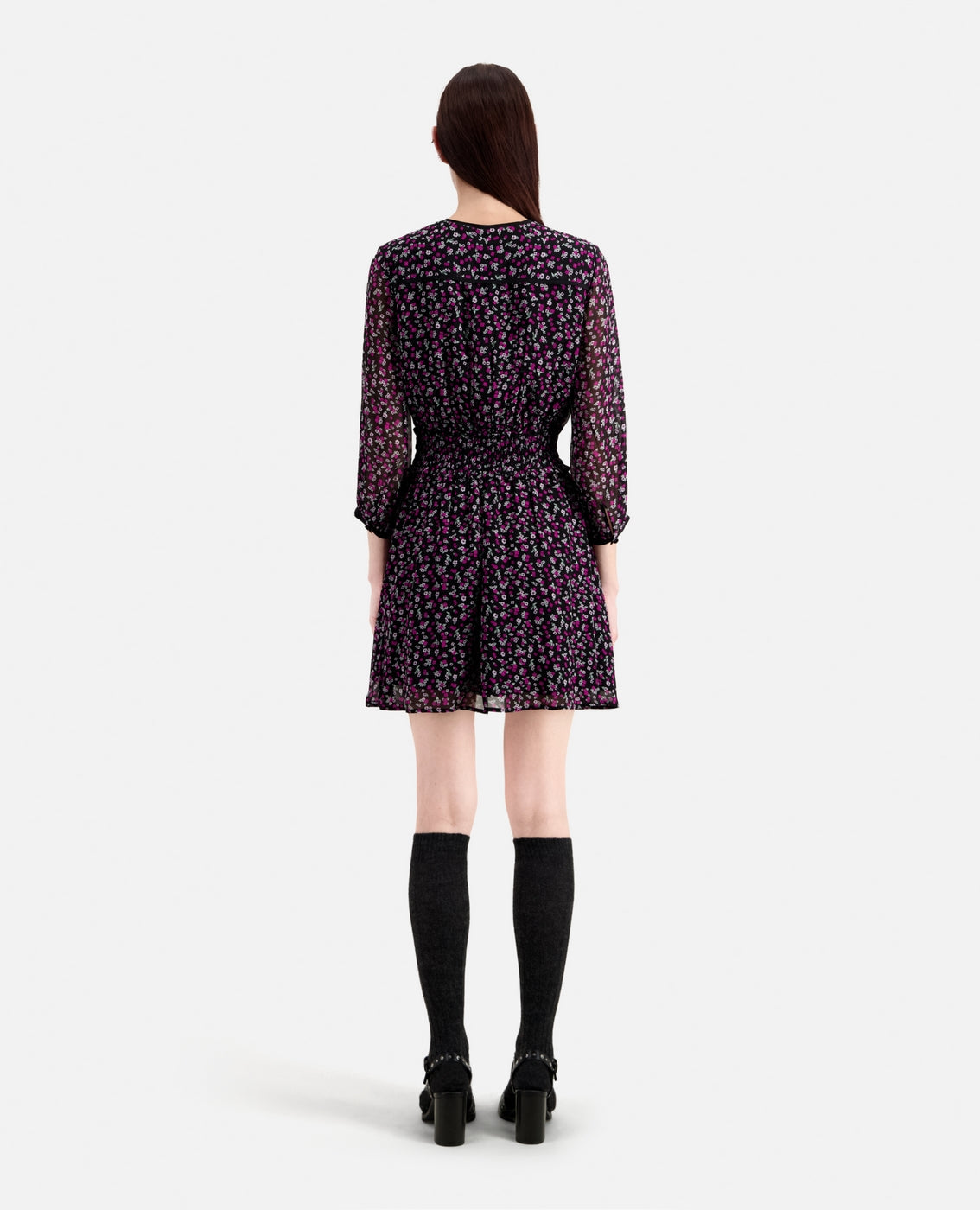 Skater Dress - Black And Pink - Women