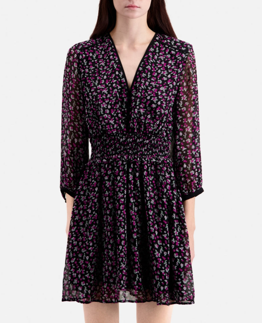 Skater Dress - Black And Pink - Women