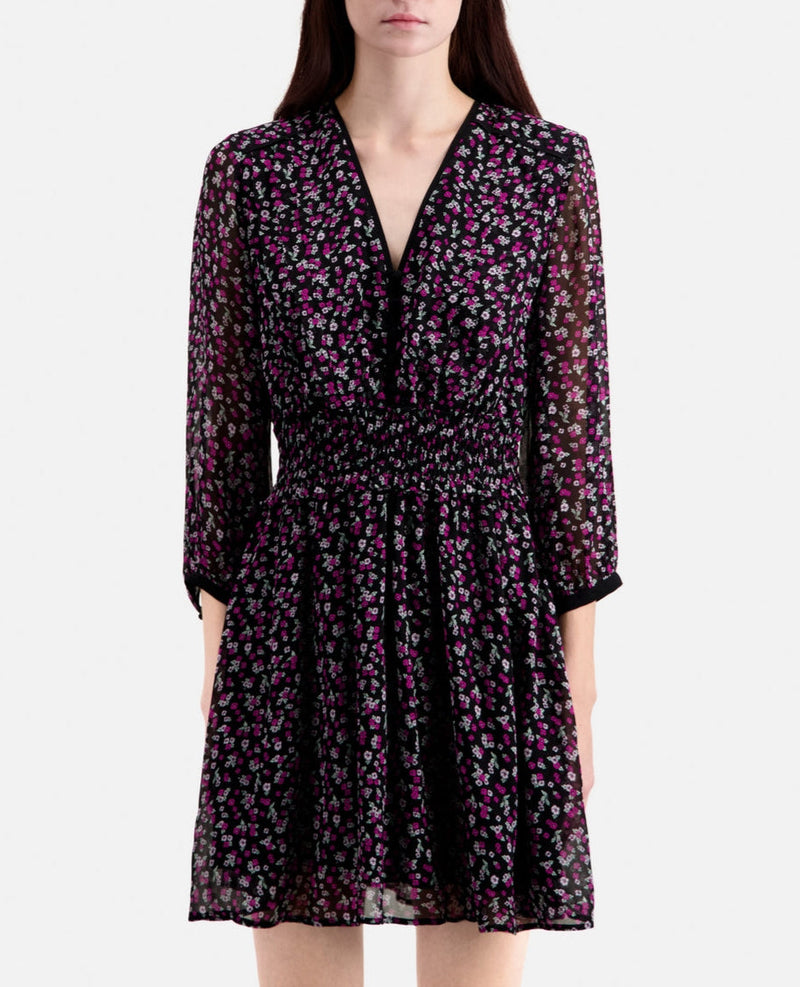 Vestido skater - Negro y rosa - Mujer