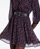 Vestido skater - Negro y rosa - Mujer