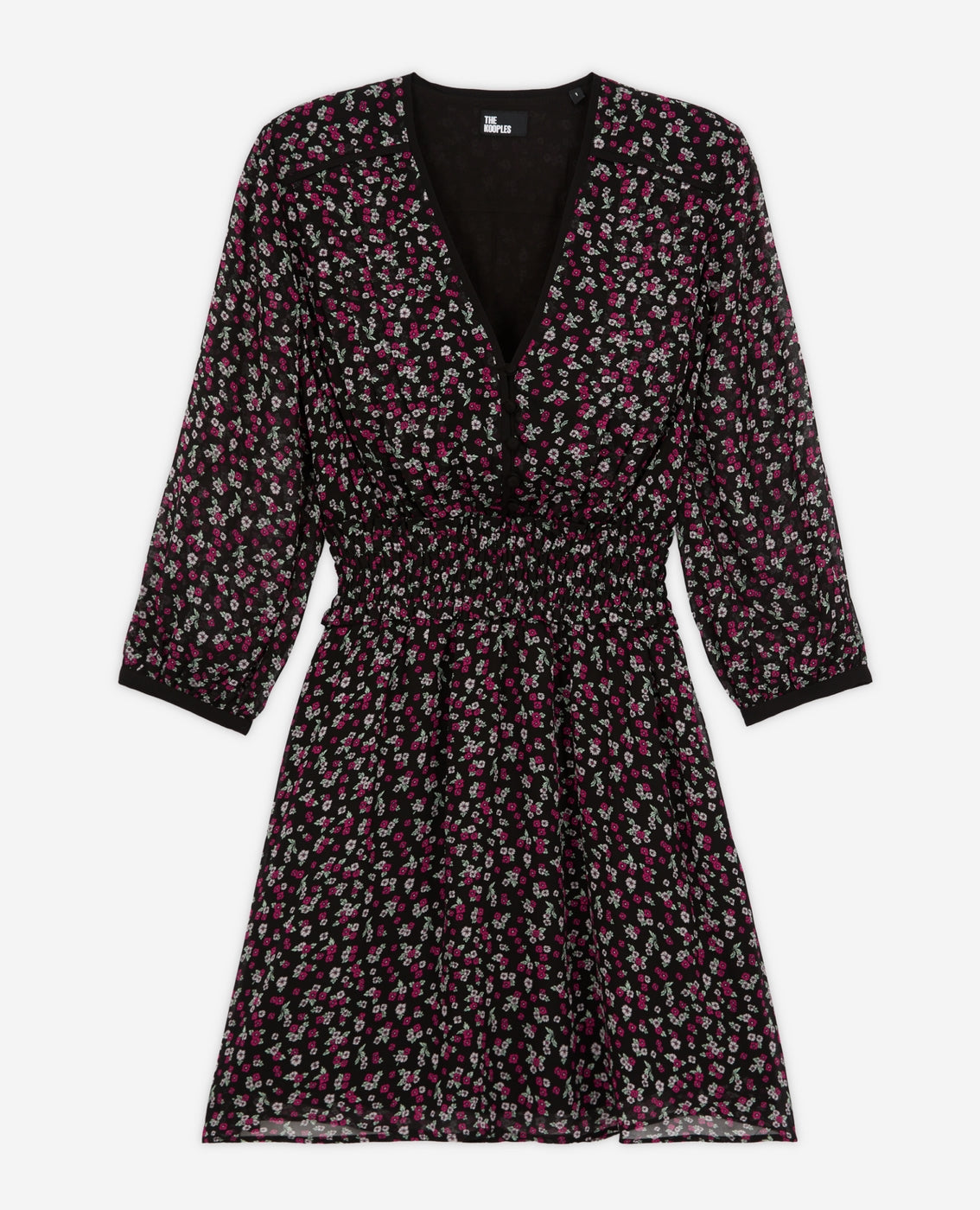 Skater Dress - Black And Pink - Women