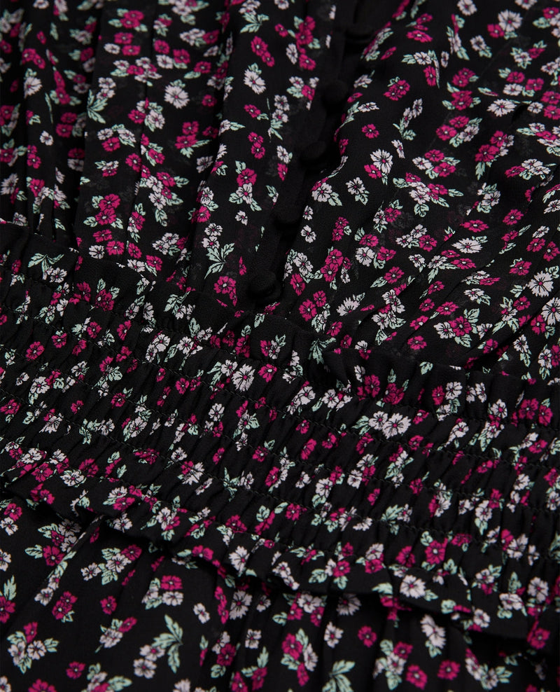 Vestido skater - Negro y rosa - Mujer