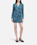 The Kooples - Robe Patineuse - Bleu - Femme