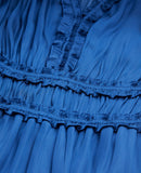 Vestido corto plisado - Mujer