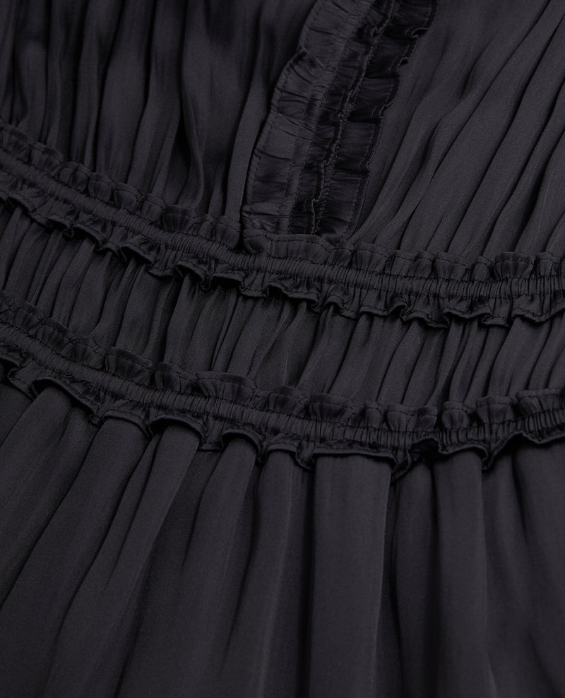 Vestido largo - Negro - Mujer