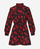 The Kooples - Vestido camisero de seda - Negro - Mujer