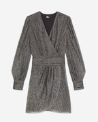 The Kooples - Robe Portefeuille - Argenté - Femme