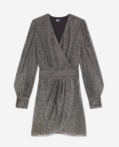 Robe Portefeuille - Argenté - Femme