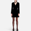 Wrap Dress - Black - Women