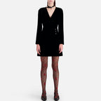 Wrap Dress - Black - Women