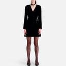 Vestido cruzado - Negro - Mujer
