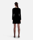Vestido cruzado - Negro - Mujer