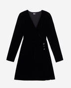 Wrap Dress - Black - Women