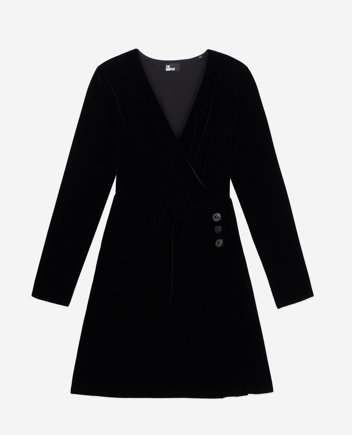 Wrap Dress - Black - Women