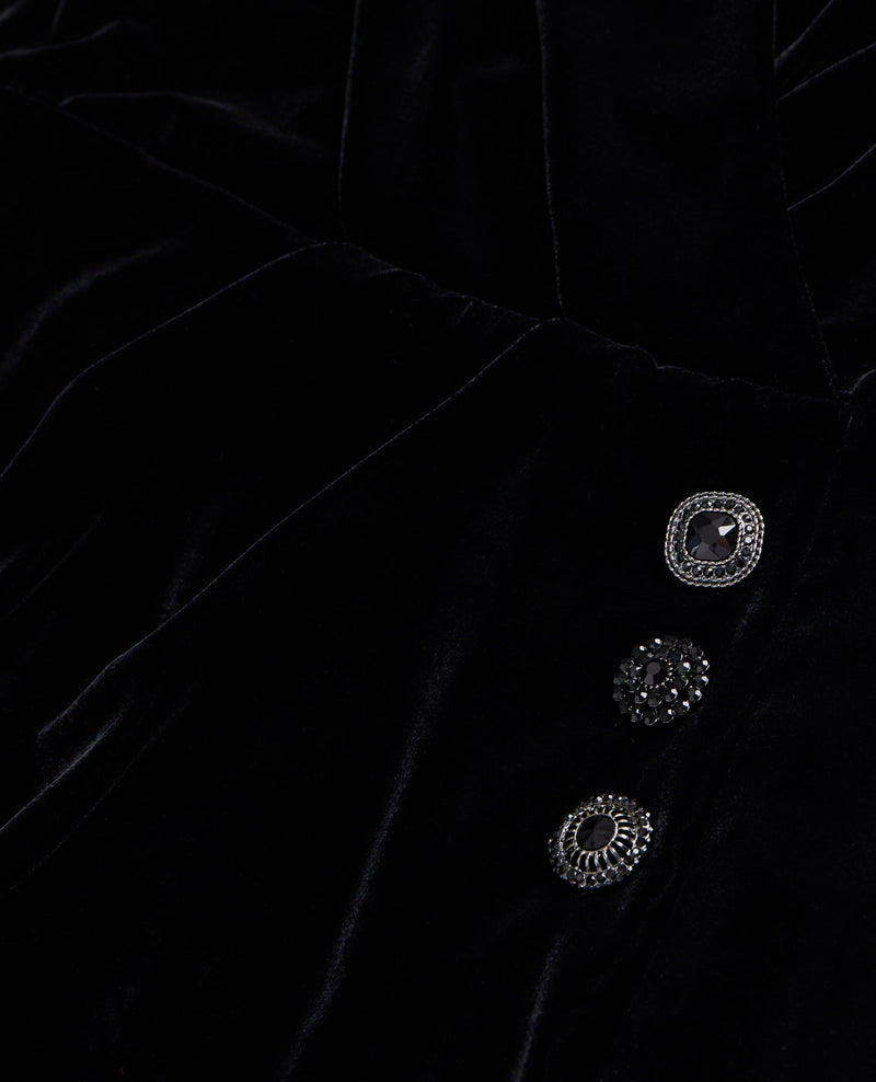Vestido cruzado - Negro - Mujer