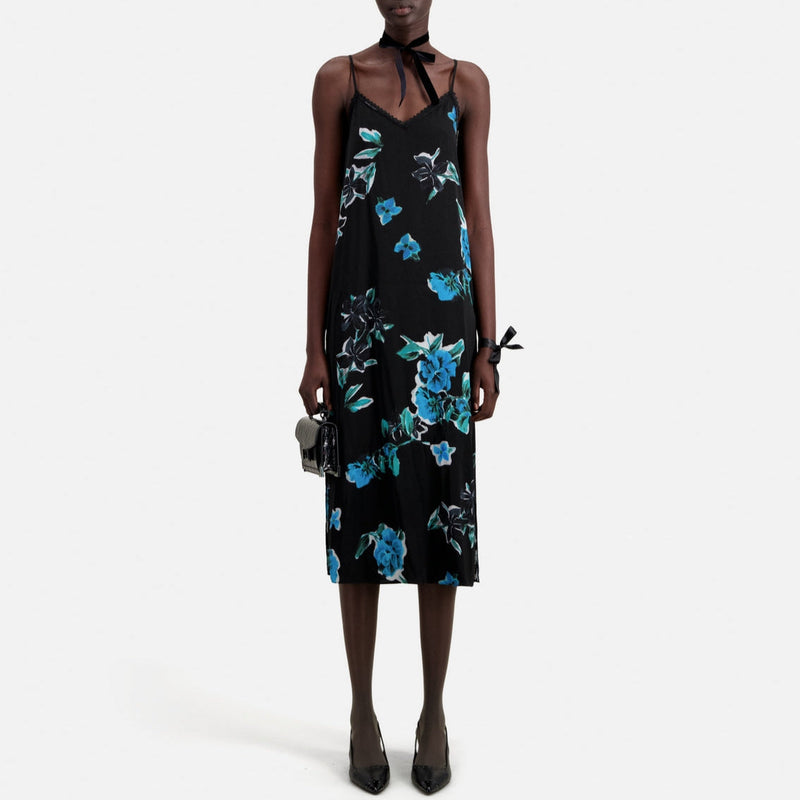 Vestido largo - Negro - Mujer