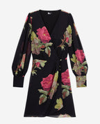 The Kooples - Robe Portefeuille - Noir - Femme