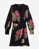 Robe Portefeuille - Noir - Femme