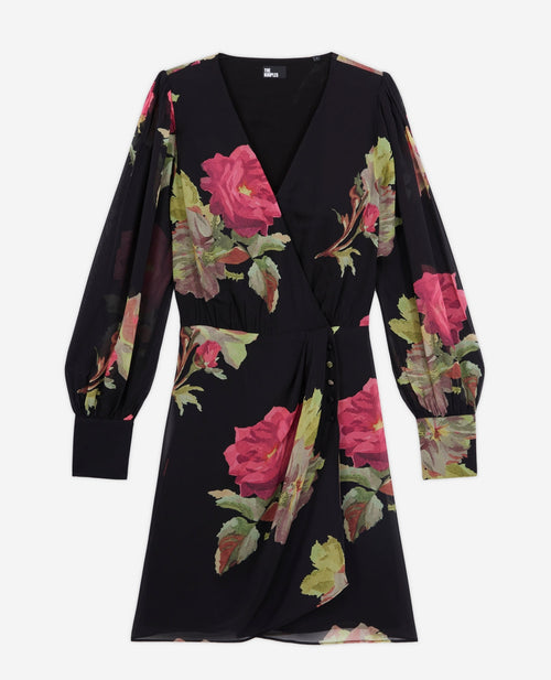 Robe Portefeuille - Noir - Femme