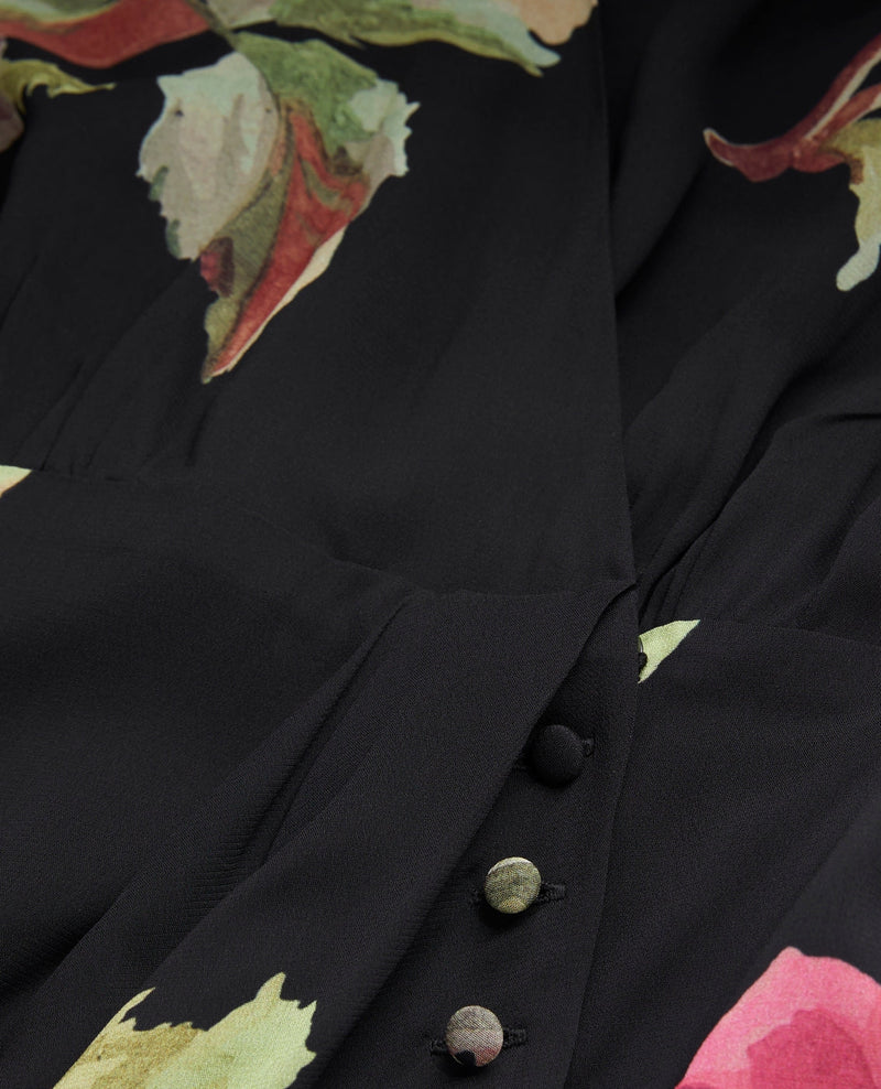 Robe Portefeuille - Noir - Femme