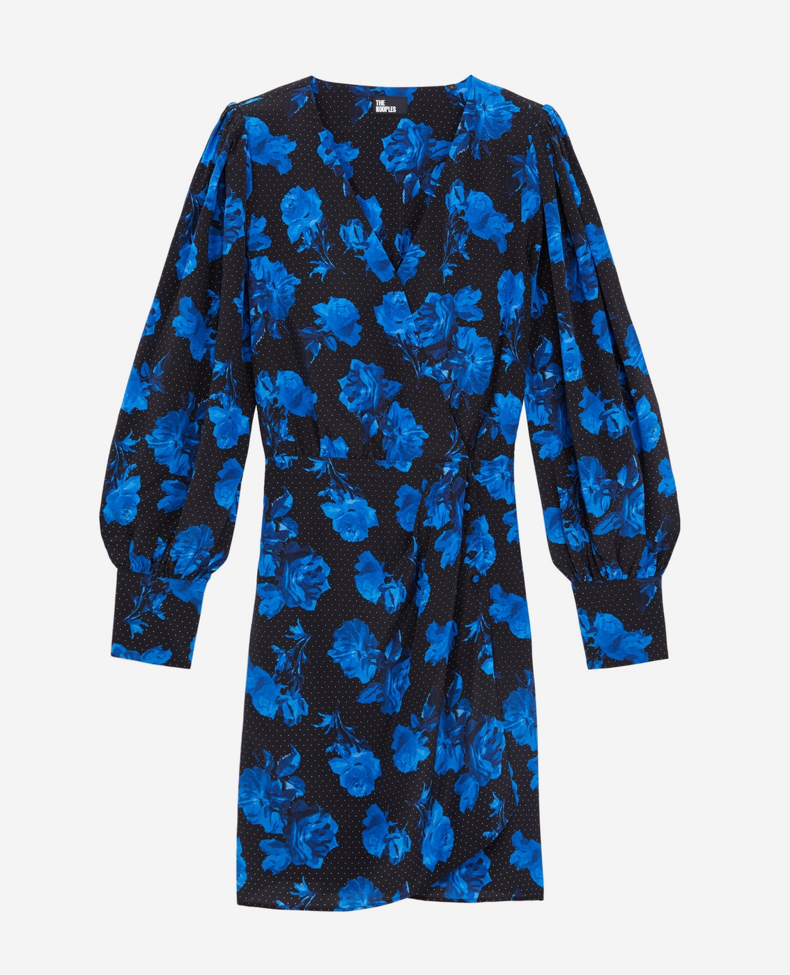 The Kooples - Silk Wrap Dress - Black - Women