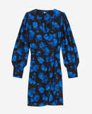 The Kooples - Vestido cruzado de seda - Negro - Mujer