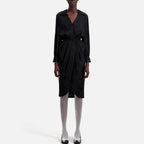 Wrap Dress - Black - Women