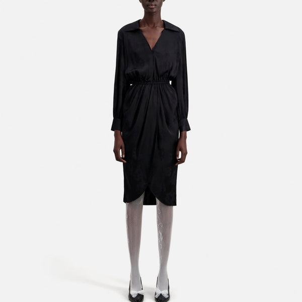 Wrap Dress - Black - Women