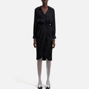 Vestido cruzado - Negro - Mujer